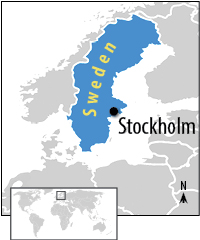 Map of Sweden LH portlet